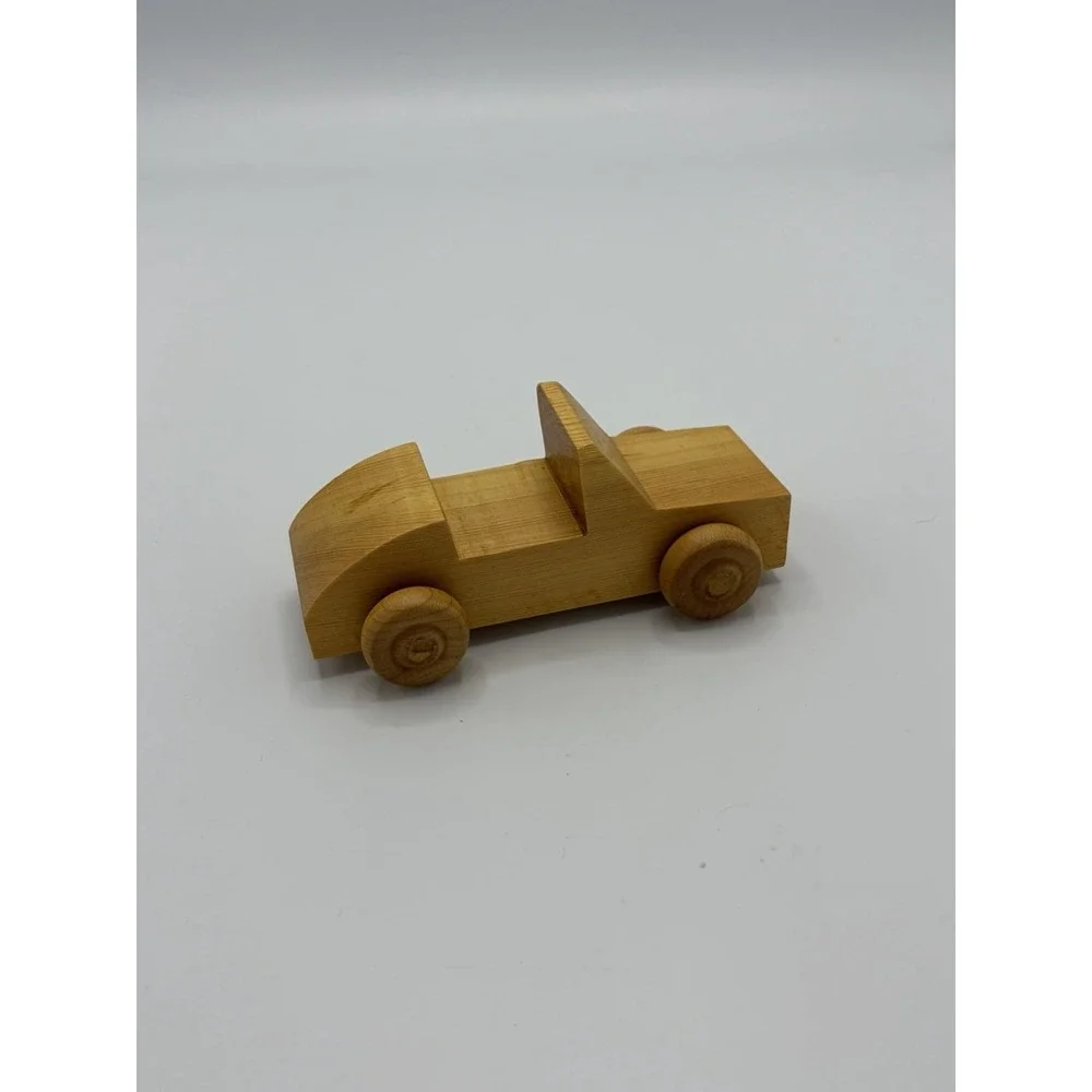 Handmade 2 Seater Model‎ Wooden Car Handcrafted Classical Rolling Toy 4.5